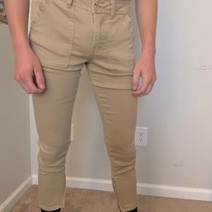 Forever 21 Tan Pants with Zipper Detail Size M